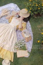 Belle - Yellow Lolita OP Dress Set with Apron - image 19