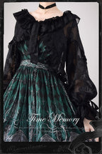 Xianbei - Sweet Lolita Chiffon Lantern Sleeve Cardigan with Bow - image 14