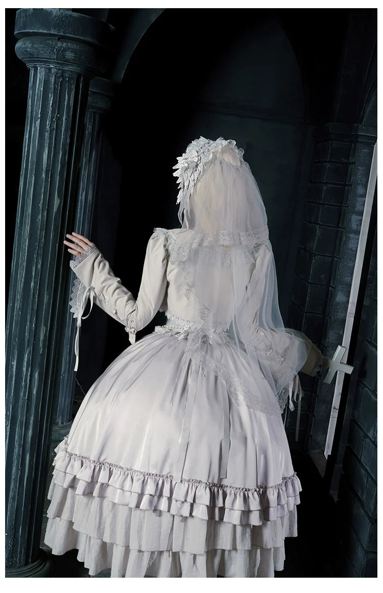 Humanoid Robot - Silver Gothic Lolita Mermaid Skirt Set - image 49