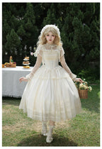 Confession Poem - Classic Lolita Corset JSK Set, Lace & Bows - image 26