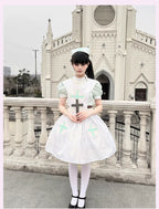 Mint Prescription - Old School Lolita Striped OP Dress, Electrocardiogram Trace and Accessories - image 17