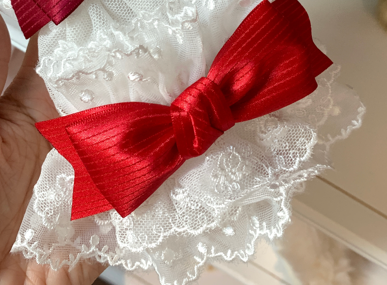 Sweet Lolita Lace Bow Cuffs, Elastic Wrist - image 15