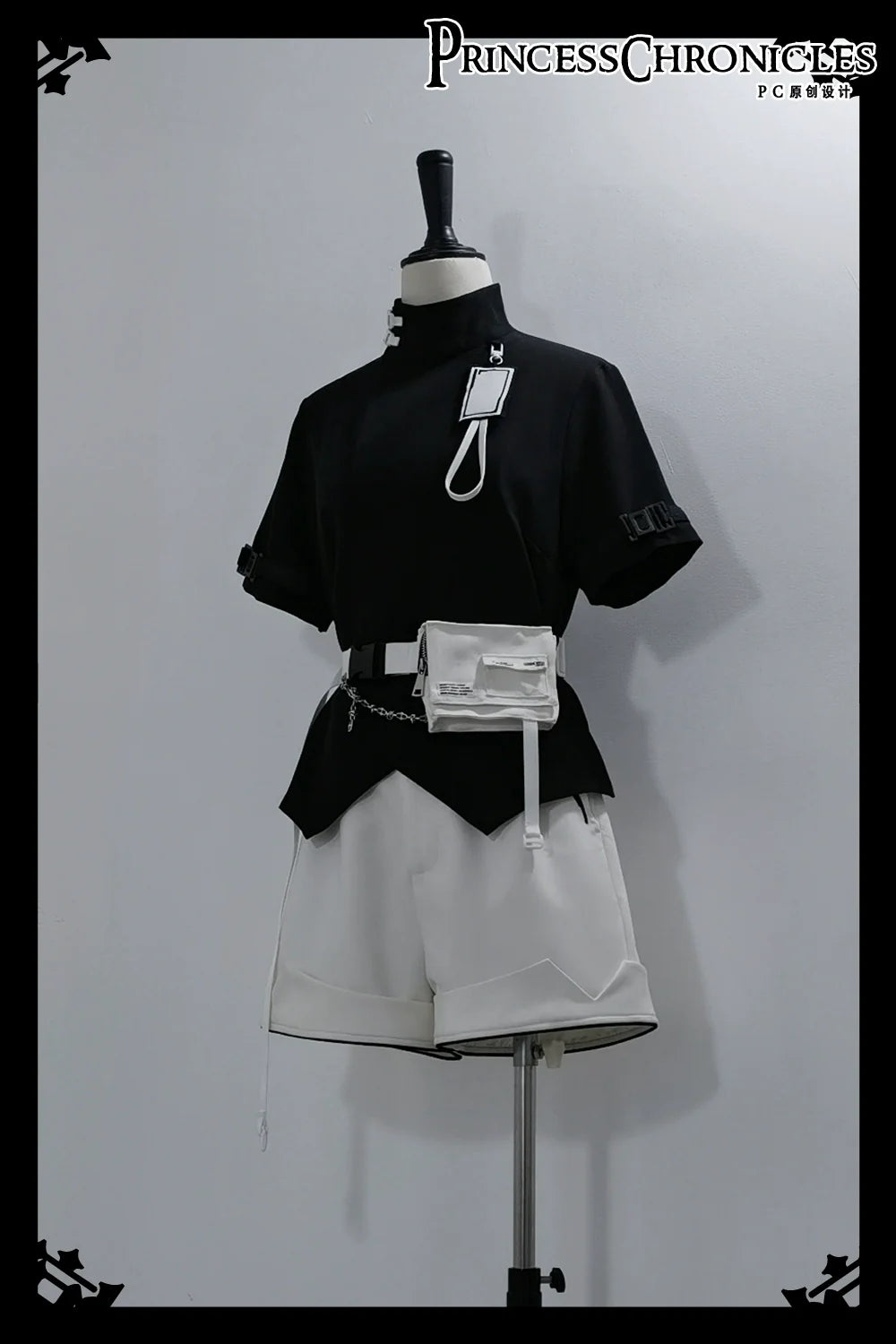 White Cat - Futuristic Style Cool Lolita Pants Suit With Cat Ear Coat - image 26