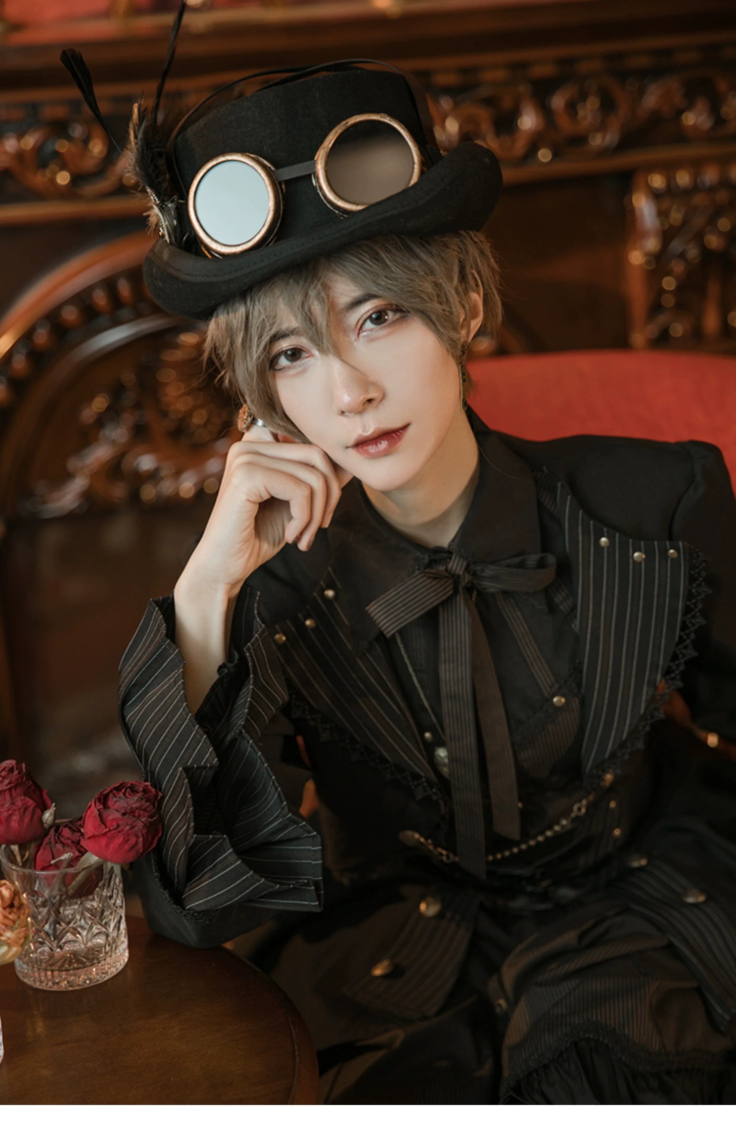 Gothic Lolita Black Cropped Cardigan Jacket - image 37