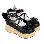 Princess Lolita Platform Shoes, Wood Grain Sole - image 3