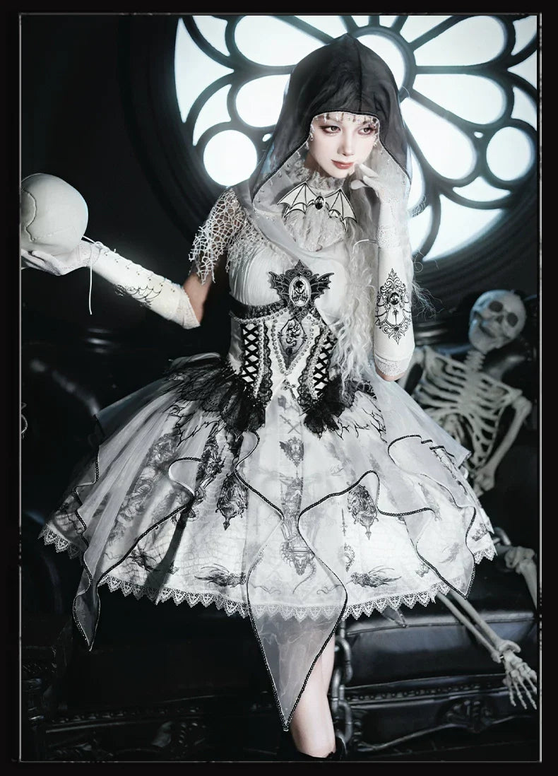 Bone Dragon - Gothic Lolita Corset JSK Dress Set with Embroidery - image 32
