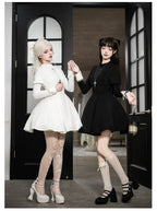 Nihil - Gothic Nun Lolita OP Dress, Irregular Hem Cape and Accessories - image 17