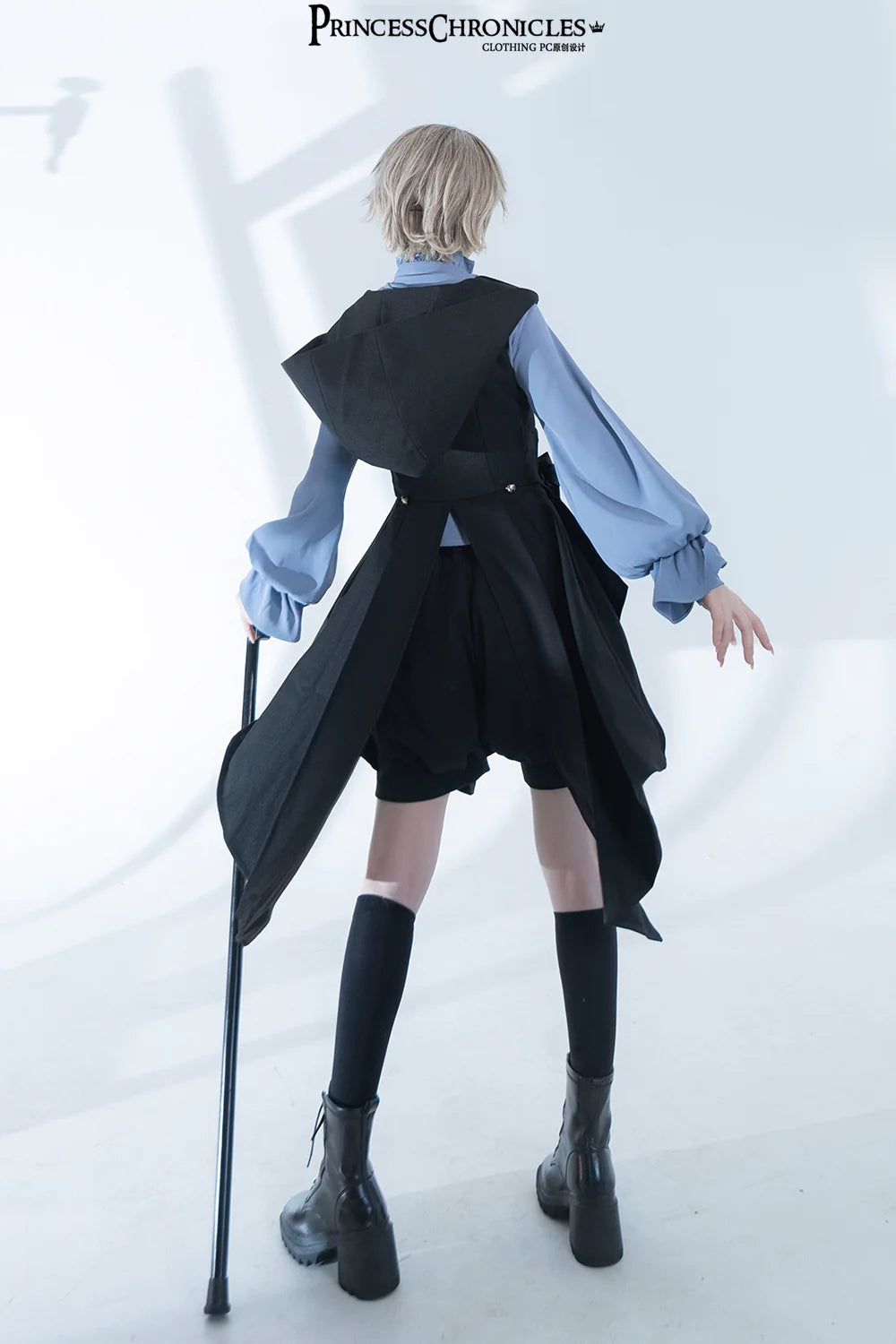 Narrative Rule - Ouji Lolita Shorts Set, Long Vest - image 23