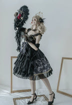 Dragon Witch - Printed Gothic Lolita JSK Dress, Front Opening - image 8