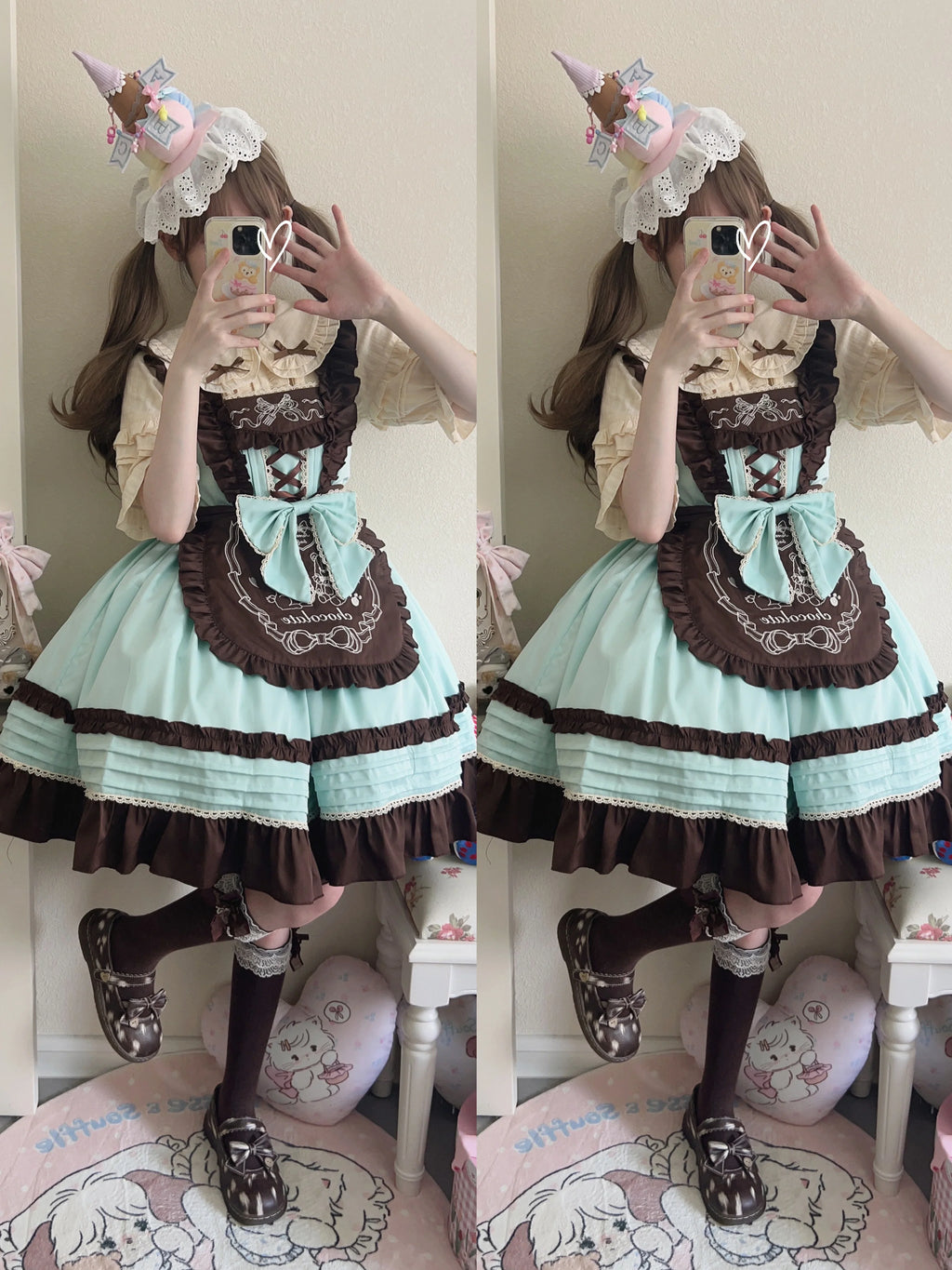Sweet Layered Cake - Sweet Lolita JSK with Detachable Apron - image 5