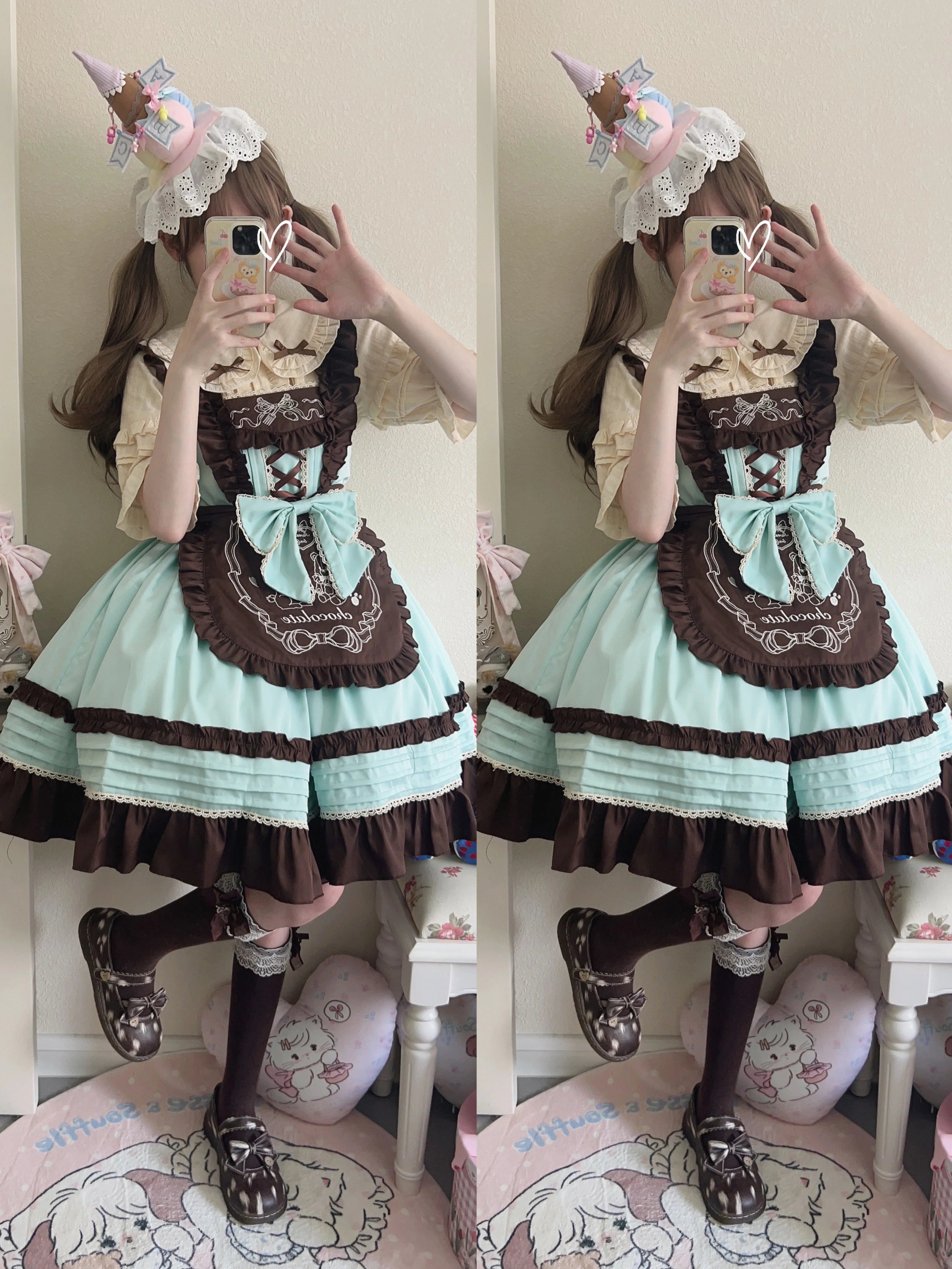 Sweet Layered Cake - Sweet Lolita JSK with Detachable Apron - image 5