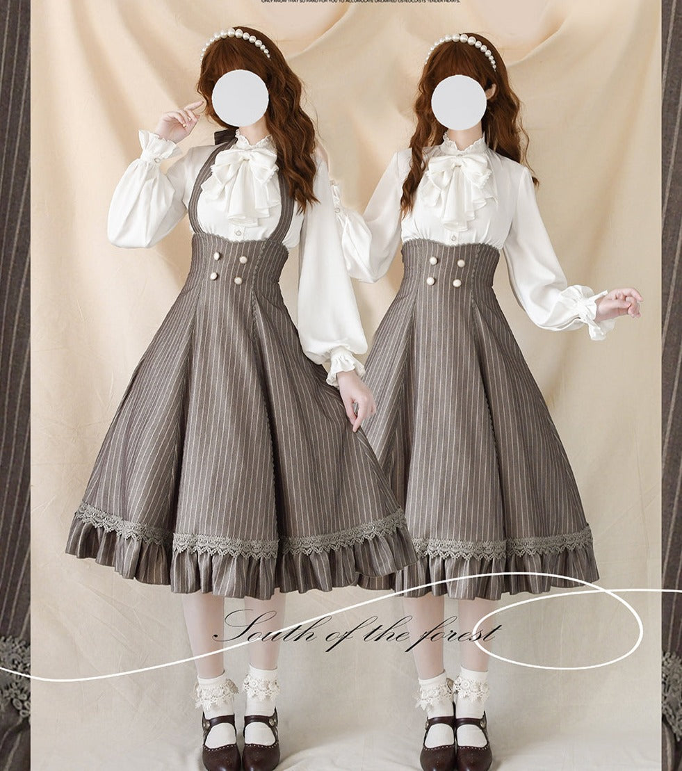 South of the Forest Vintage Classic Lolita Halter JSK and Blouse Series - image 5