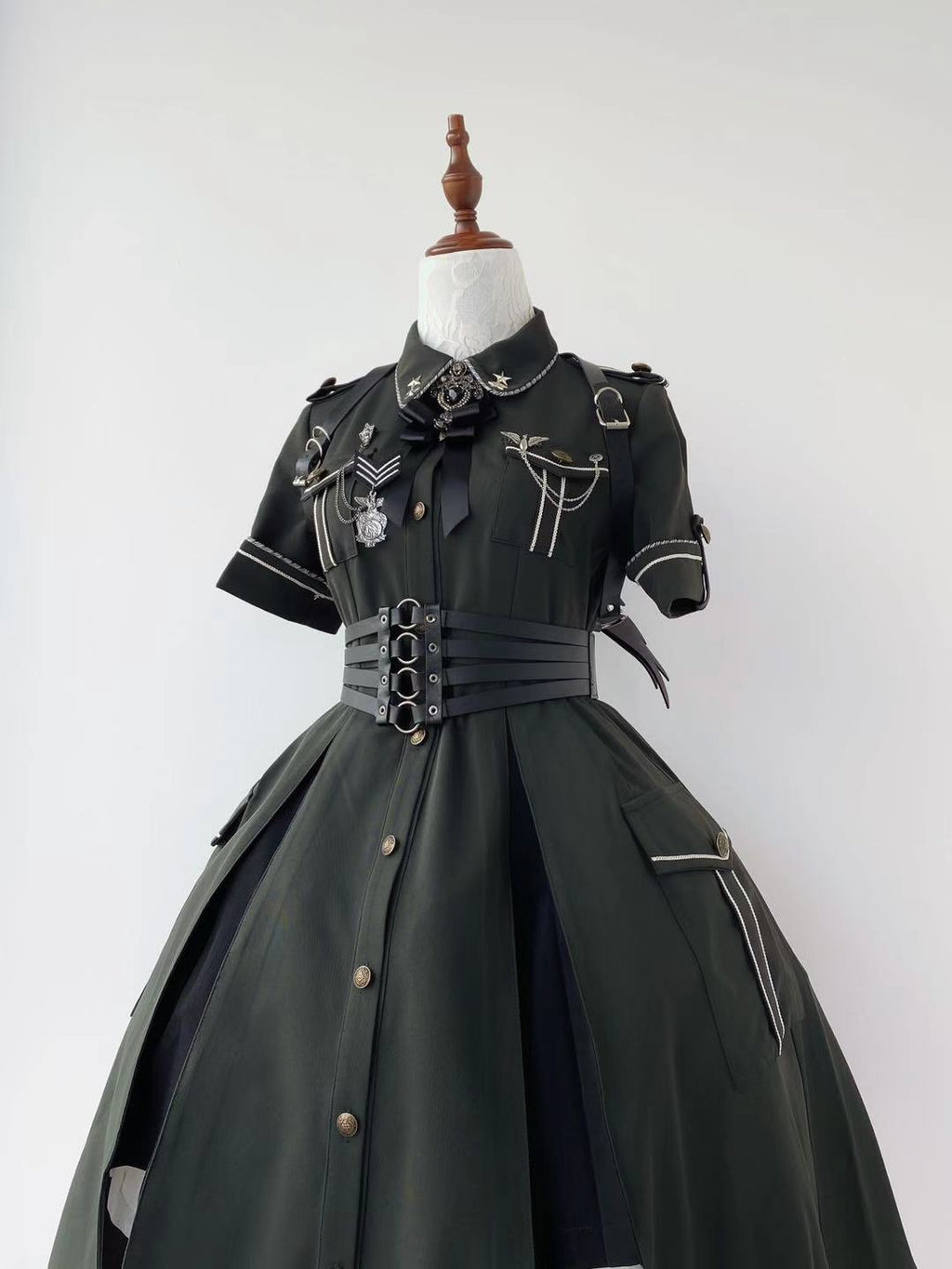 Evil Python 2.0 - Military Lolita Gothic OP Dress - image 7