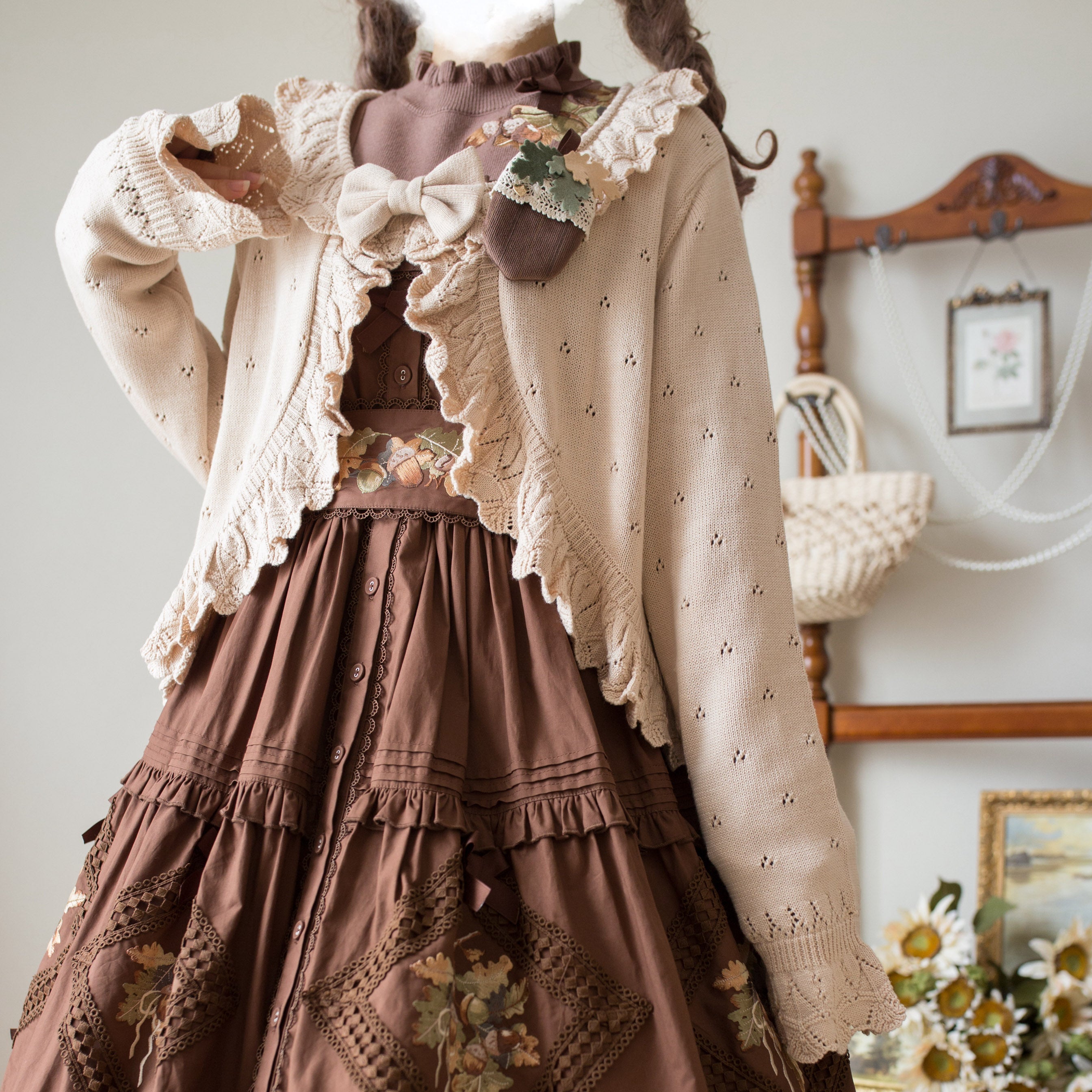 Nainai - Vintage Lolita Knitted Cardigan - image 17