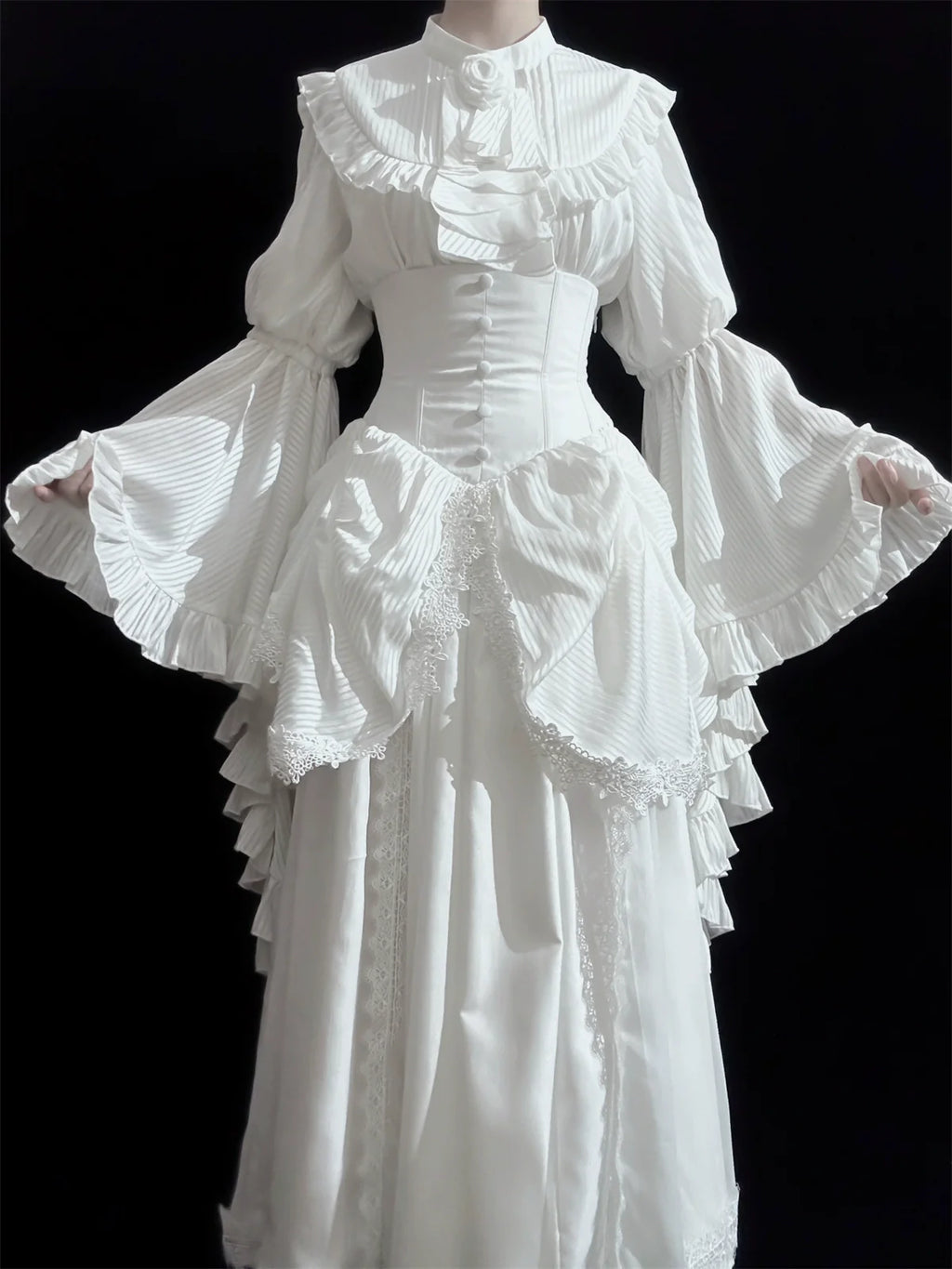 Dreaming Gothic Lolita Fishbone Long Skirt - image 23