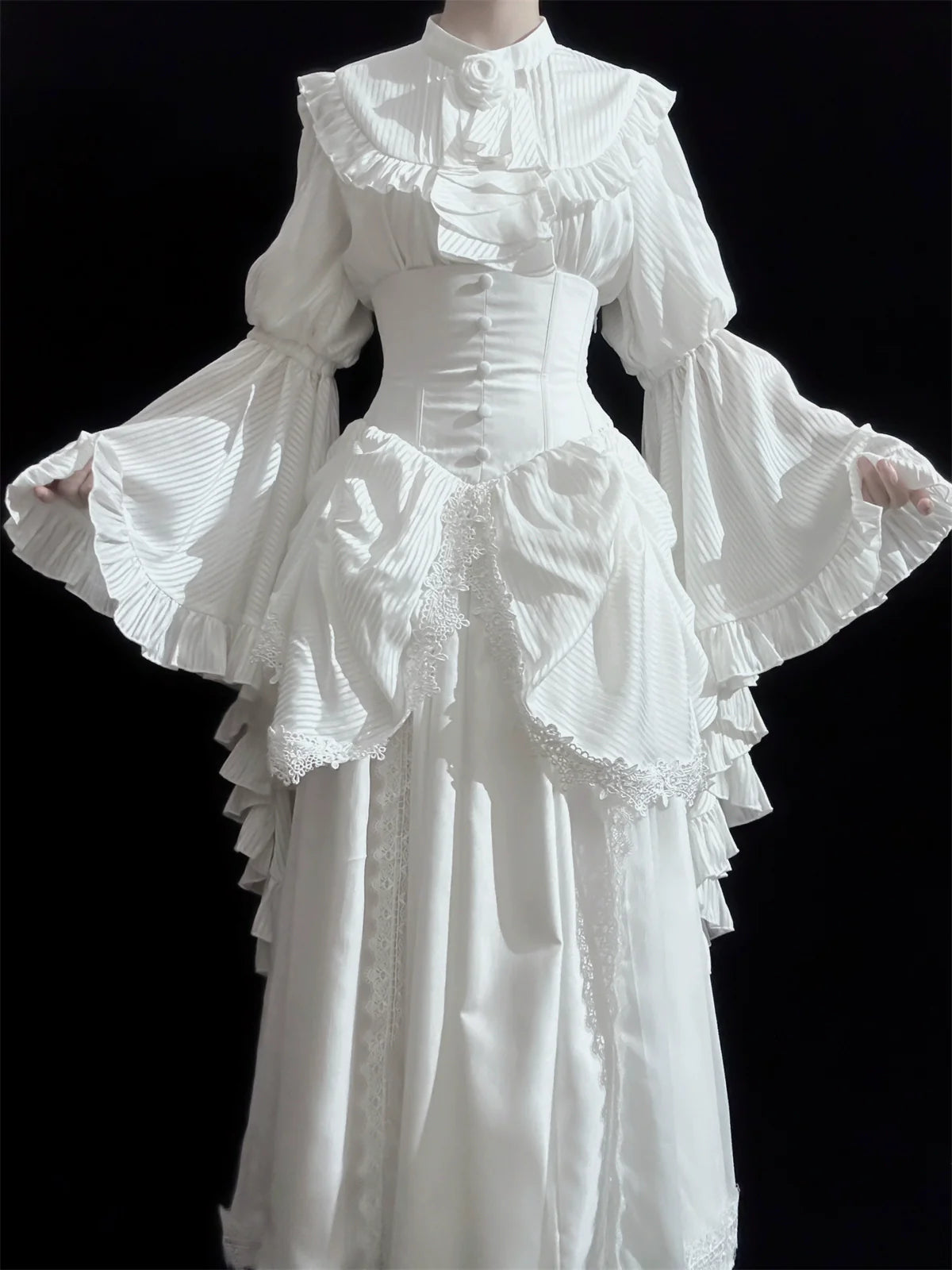 Dreaming Gothic Lolita Fishbone Long Skirt - image 23