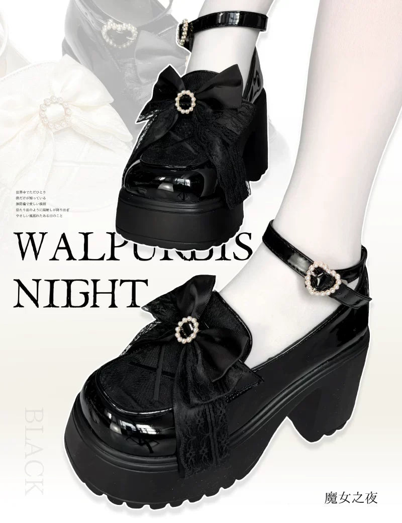 Daily Black and White Lolita Heels - image 7