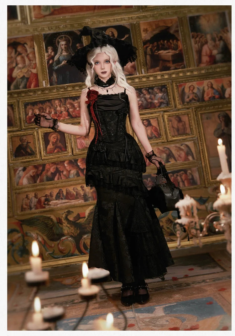 Twilight Witch-Inspired Black Gothic Lolita Skirt Set - image 20