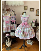 Sugar Frost Cookie - Old School Lolita Bear Dessert Printed JSK Dress and Accessories - image 10