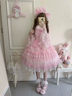 Sugar Knot - Sweet Lolita Chiffon JSK, Tiered Skirt, Doll-Like - image 4