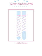 Winter Cotton Lolita Knee Socks, Candy Print - image 10