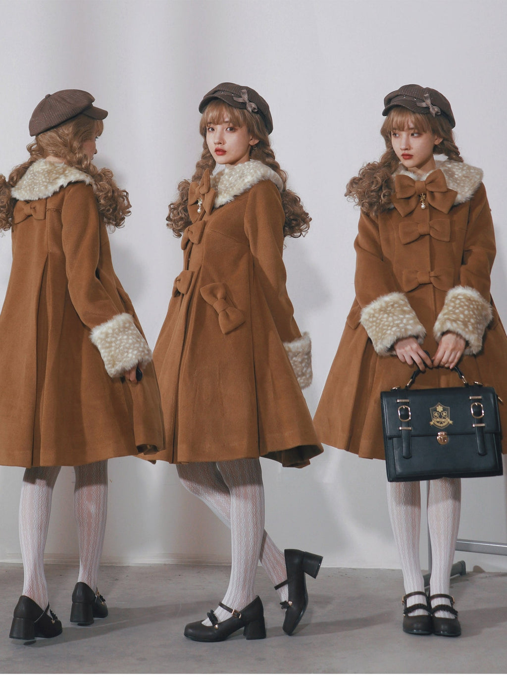 Casual Lolita Winter Wool Down Coat Multicolors - image 2
