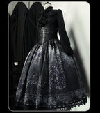 Bone-Eroded Butterfly - Gothic Lolita JSK & SK Set - image 40