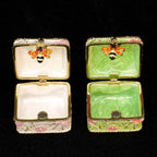 Treasure Chest Bee - Enamel Ring Jewelry Box - image 9