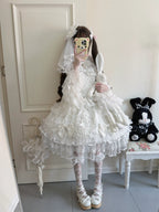 Velvet Sweetheart - Doll-like Sweet Lolita Jumper Dress, Bow Accents - image 10