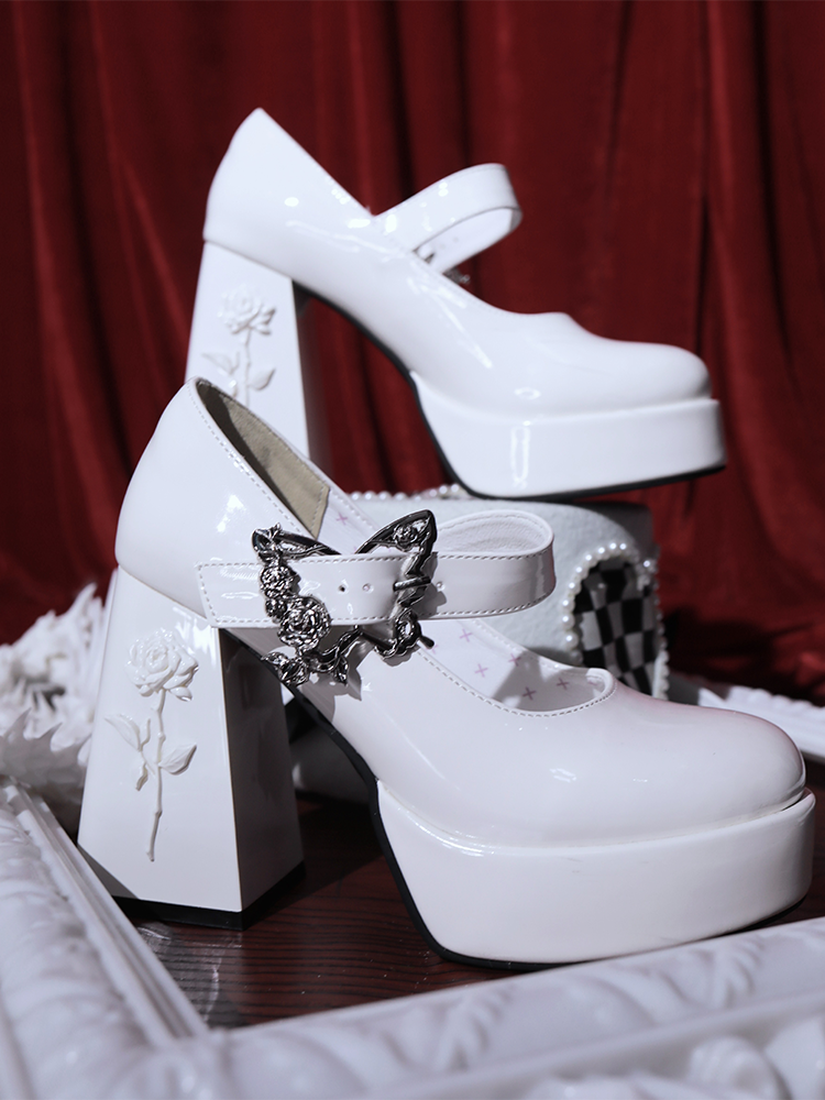 The cycle of all things - Lolita High Platform Shoes with Elegant Butterfly Buckle - image 19