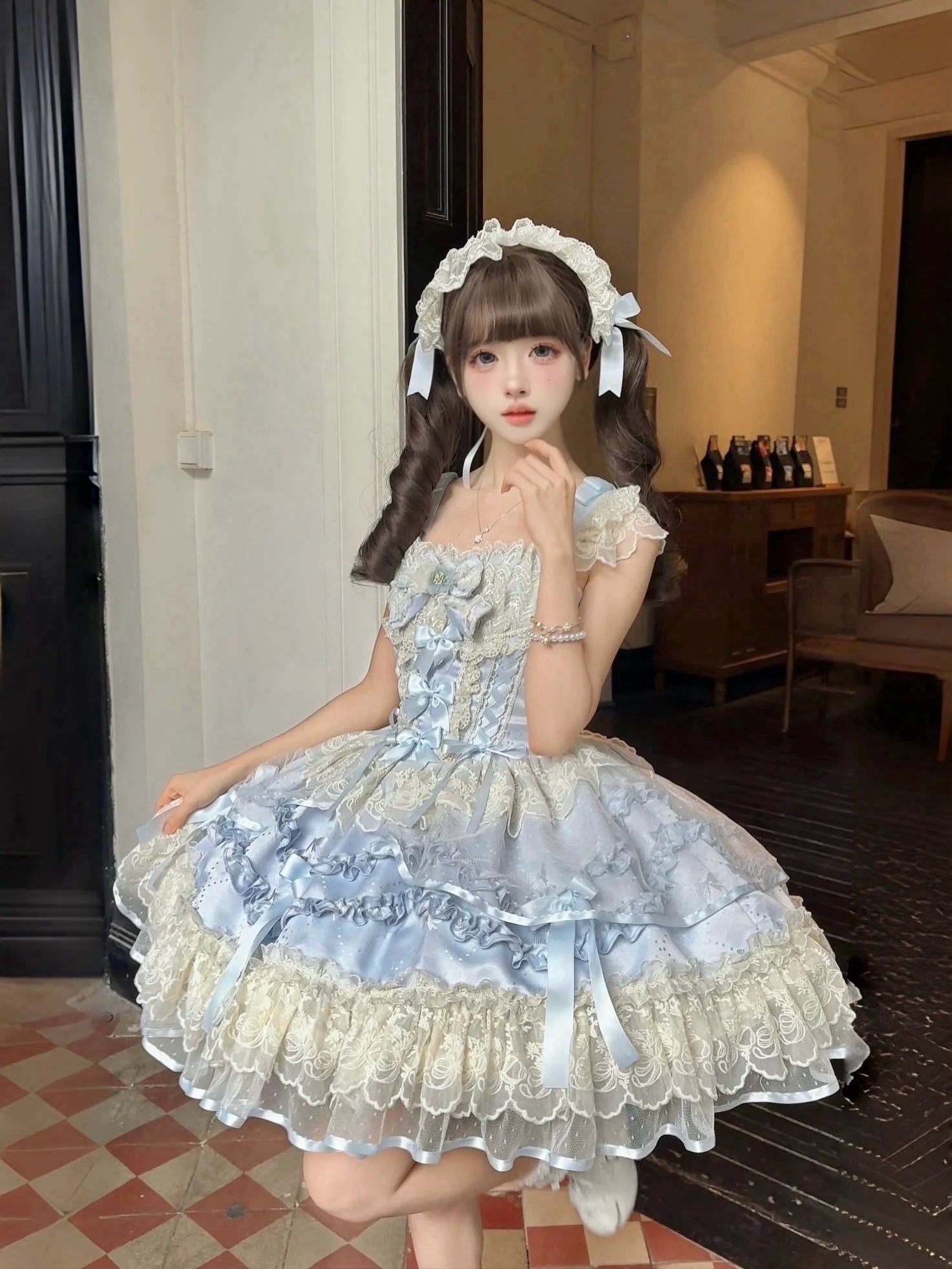 Dreamy Butterfly - Ballet-style Sweet Lolita JSK Dress With Large Bow Trailing - image 13