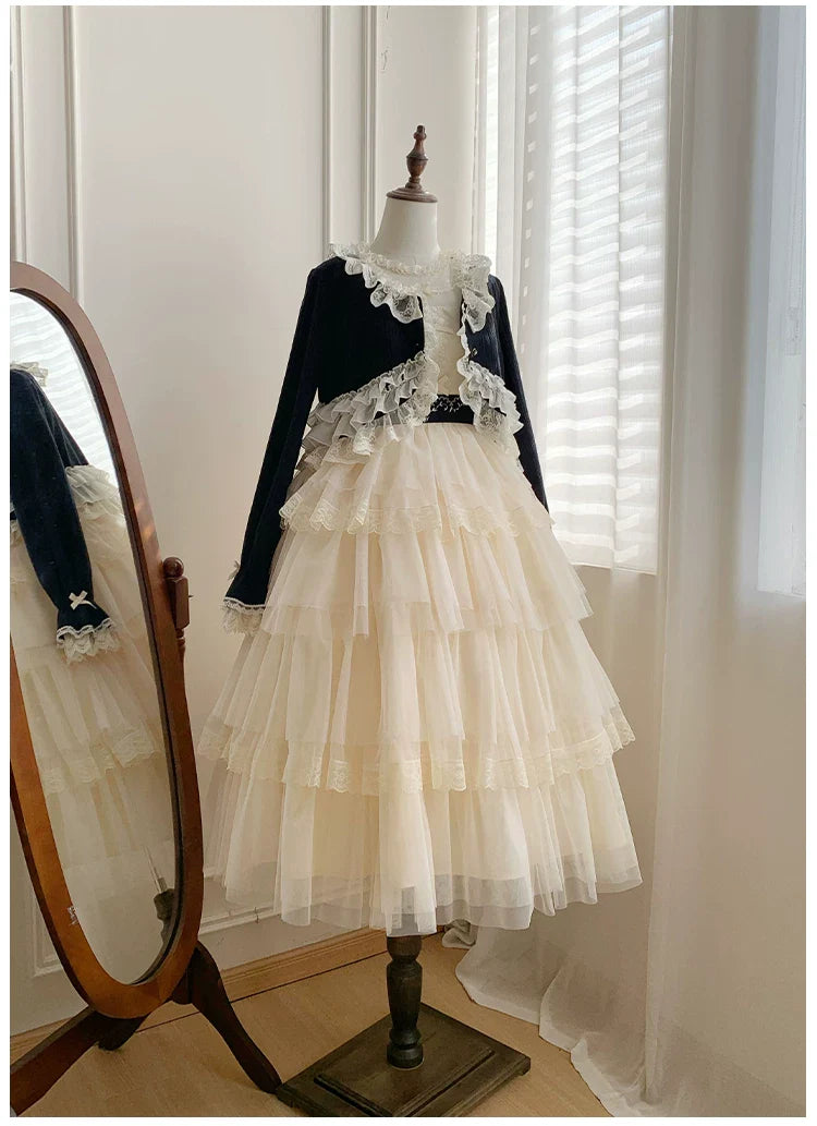 Bloom Period - Elegant Lolita Bolero, Layered Lace Ruffles - image 6