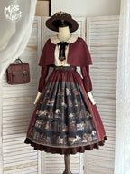 German Bookshelf - Classic Lolita OP Dress & Detachble Cape - image 25