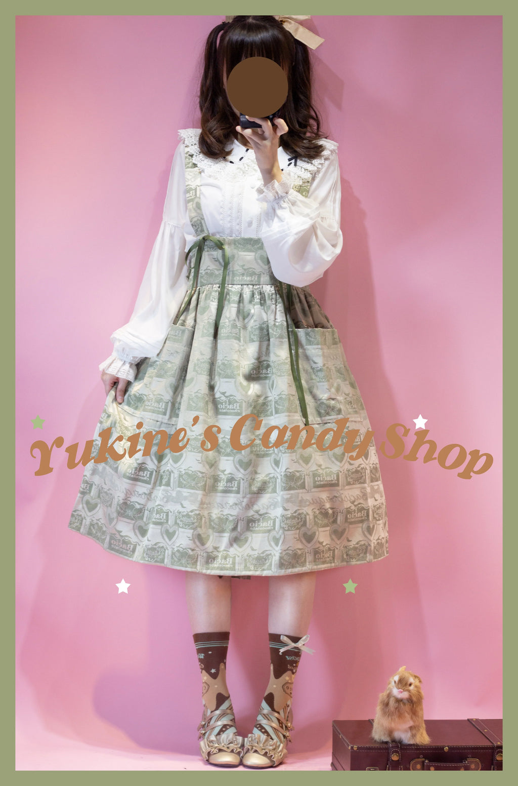 Kawaii Lolita Chocolate Color Cotton Socks - image 20