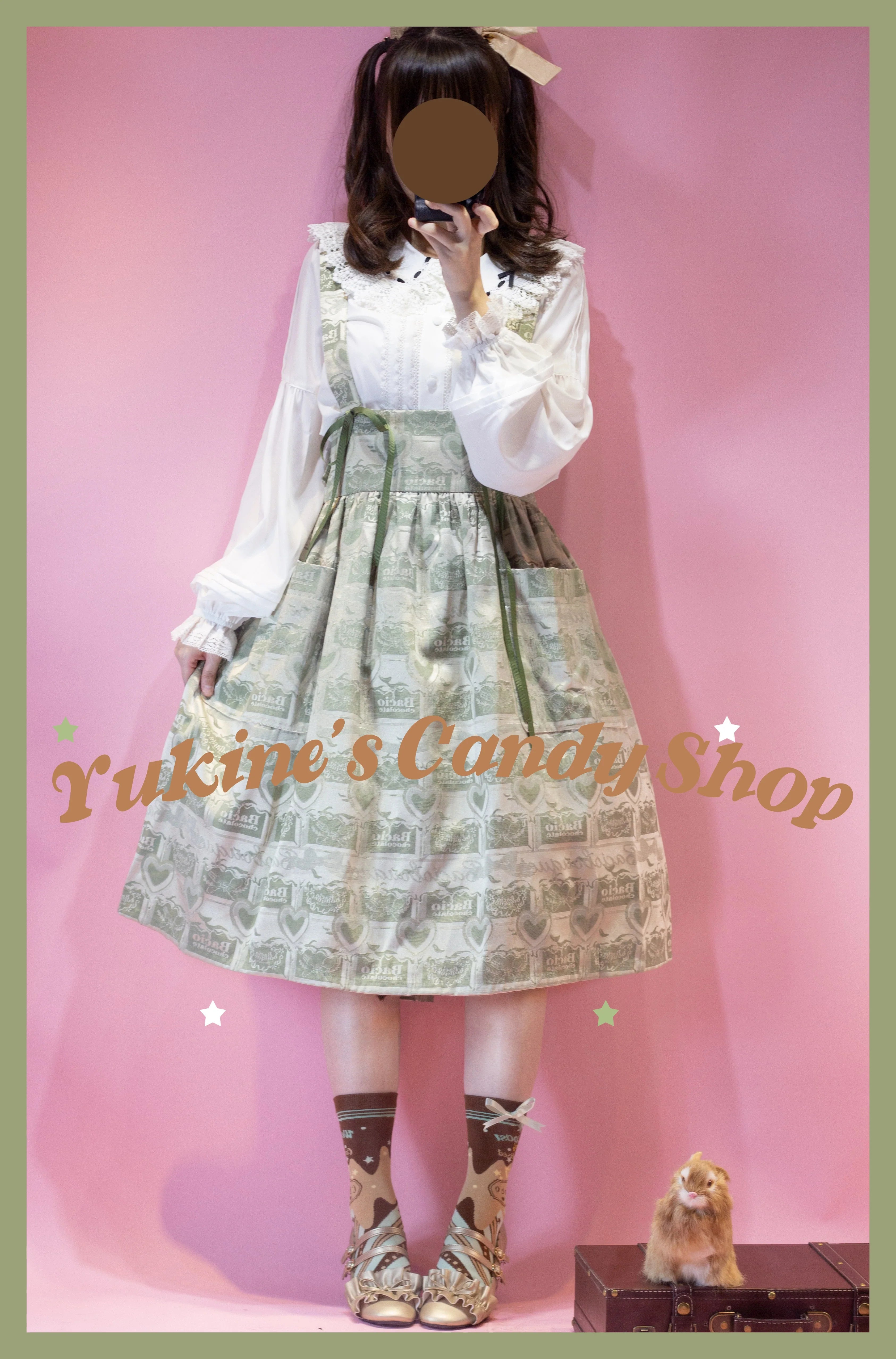 Kawaii Lolita Chocolate Color Cotton Socks - image 20