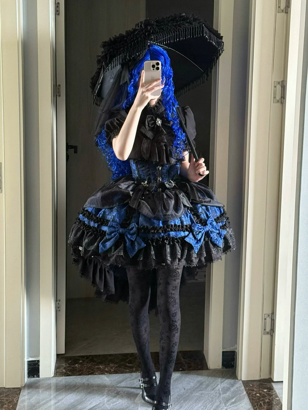 Spider Cross Knot Gothic Lolita Skirt and Blouse Set - image 14