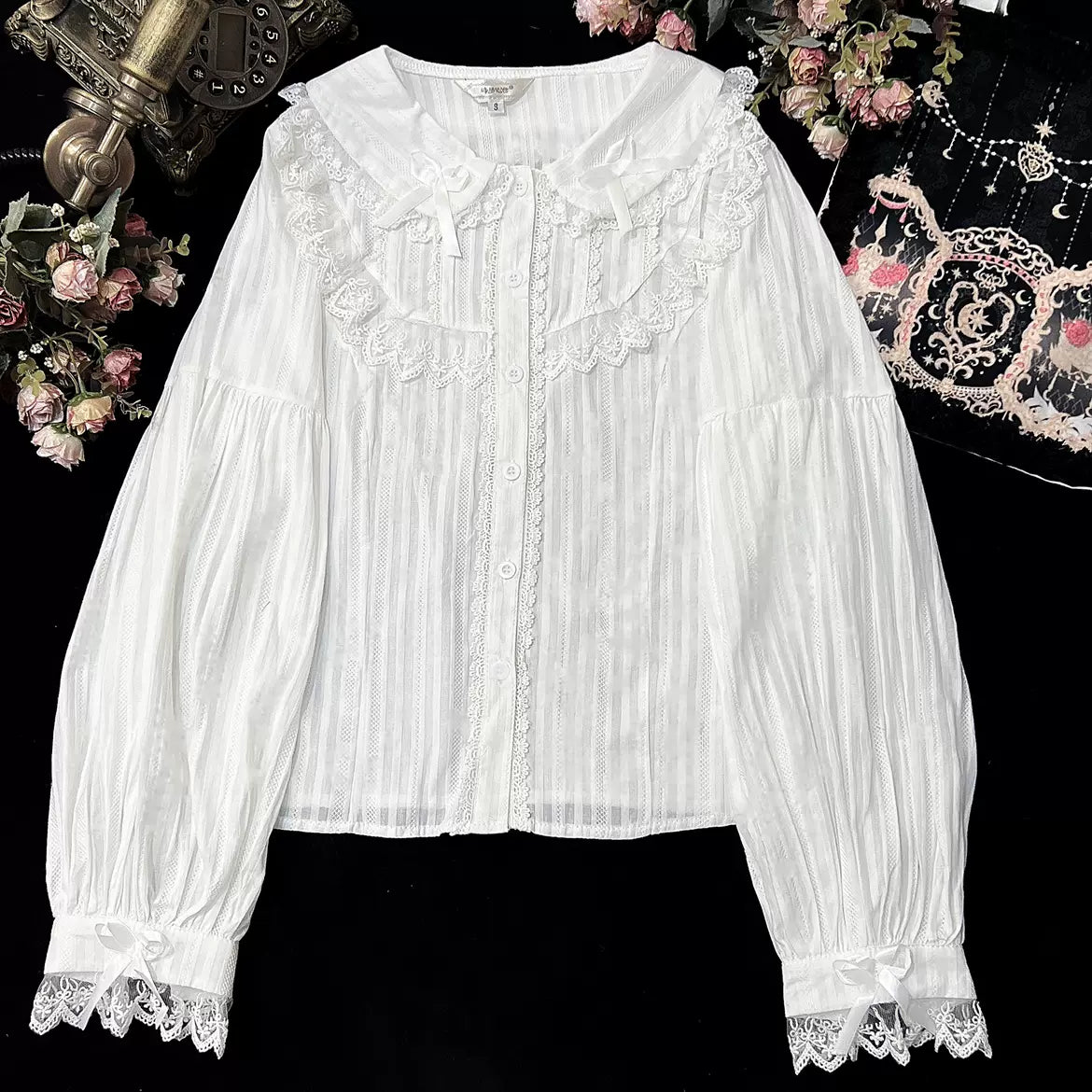 Summer Short Sleeve Cotton Lolita Blouse - image 24