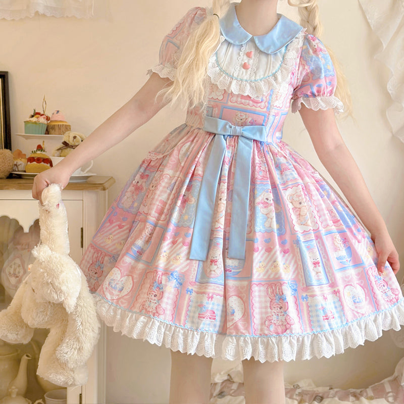 Sweet Bunny Bear - Sweet Lolita Dress Long Sleeve Winter Lolita OP - image 13
