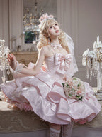 Satin Fantasy Lolita Long Cocktail Dress - image 6