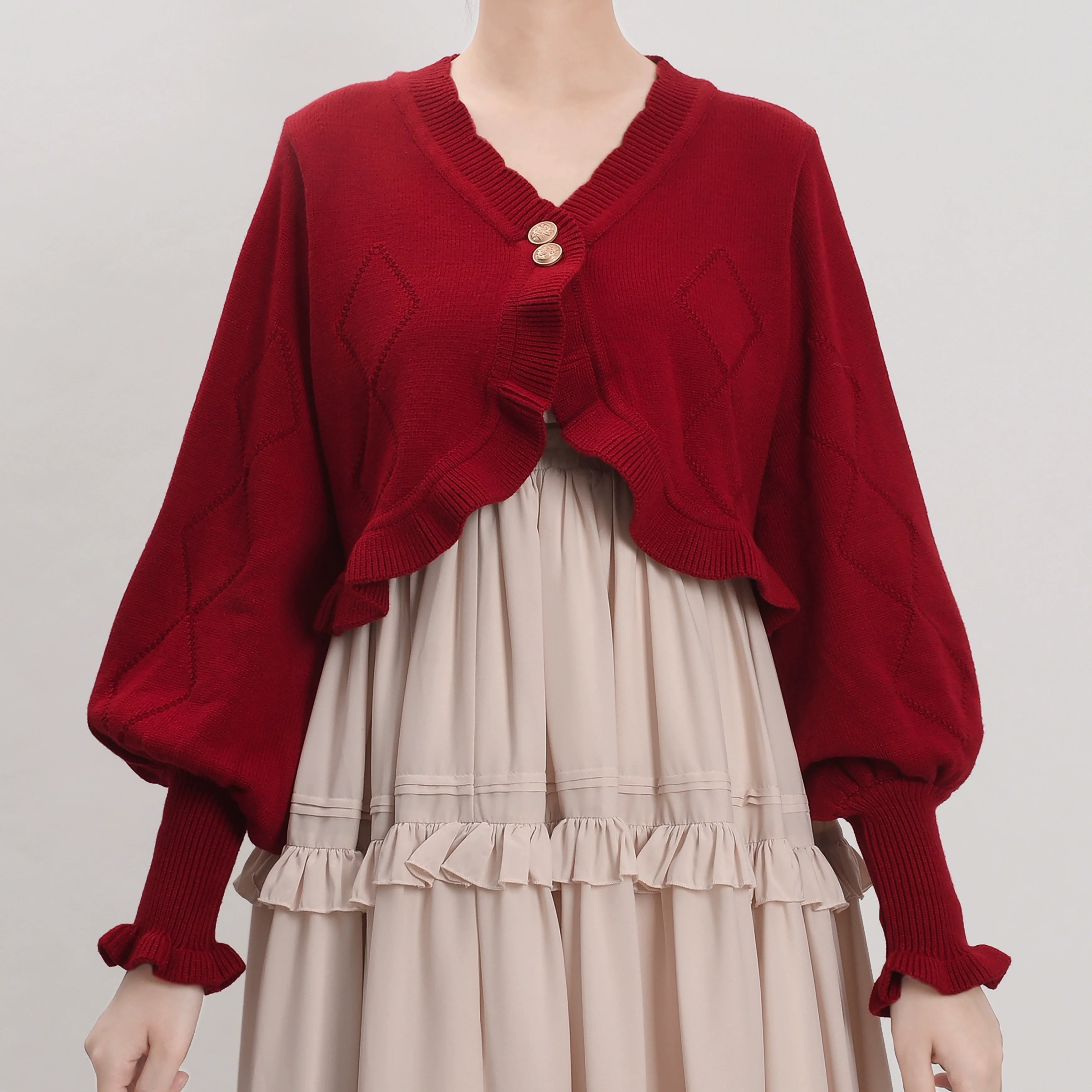 Cookie - Vintage Lolita Cardigan, Short Sweater - image 29