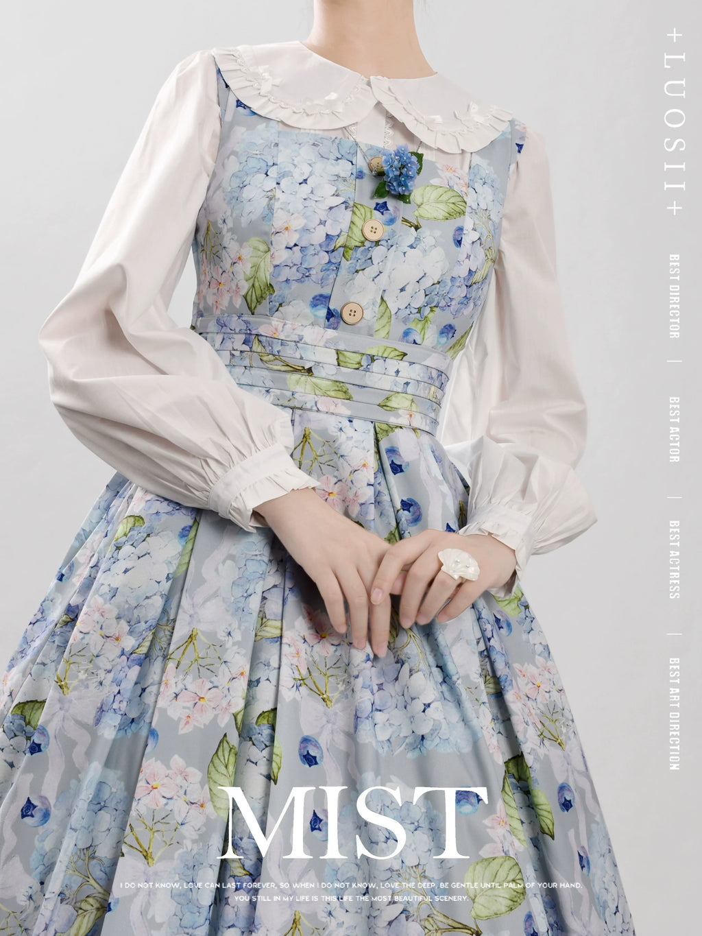 Sweet Lolita Blouse Doll Collar Shirt with Bubble Sleeves - image 17