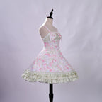 Rose Spring Romance Pink Green Floral Classic Lolita JSK Dress - image 7