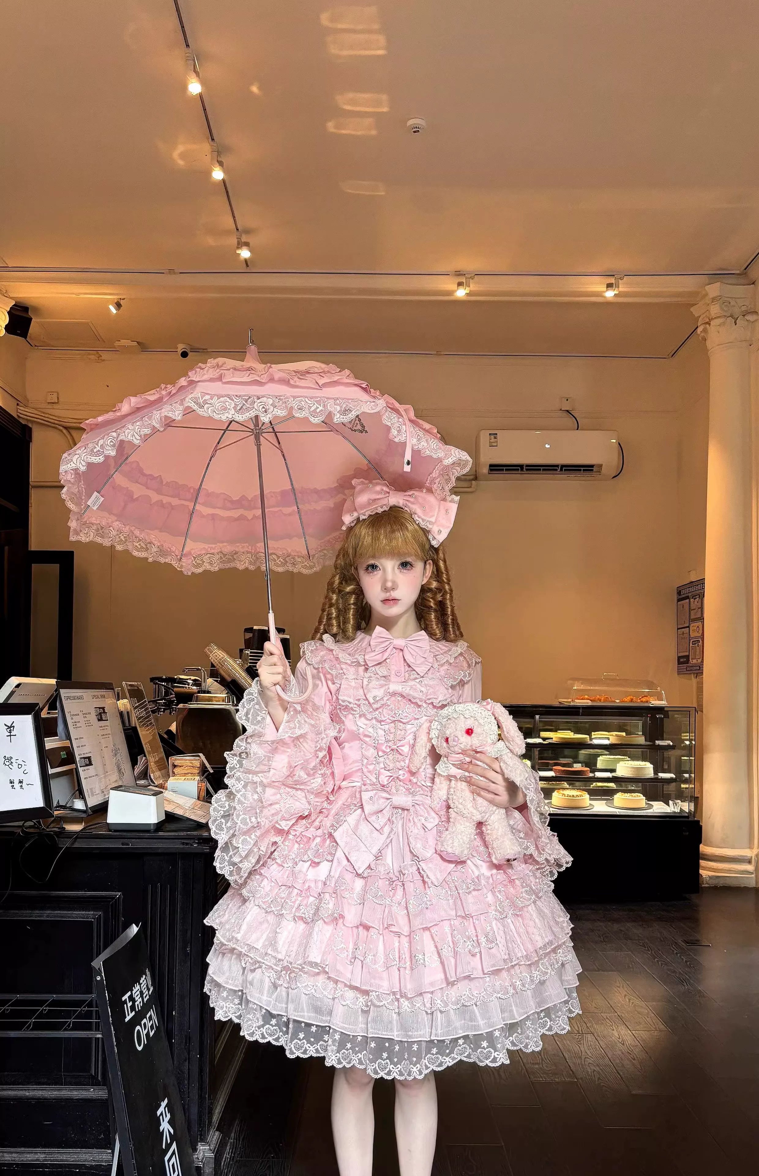 Sugar Girl Love Overture Sweet Lolita Tiered Ruffle JSK and Accessories - image 8