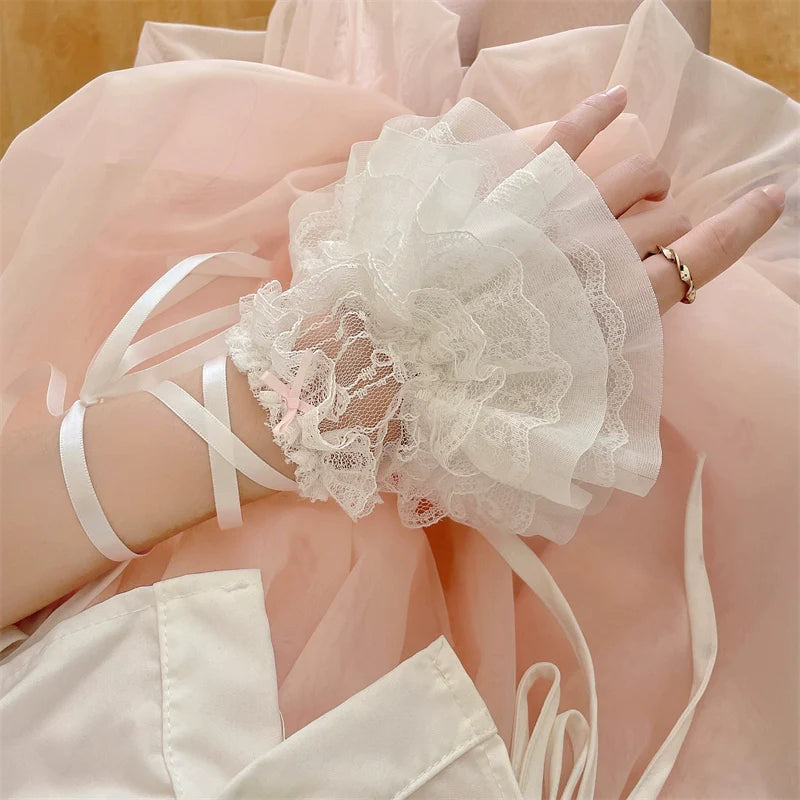 Sweet Lolita Cuffs Ballet Lace Breathable Straps Sleeves - image 11