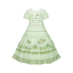 Green Grape - Embroidered Country Lolita OP Dress, Tiered JSK and Accessories - image 31