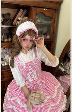 Plaid Baileys - Pink Plaid Old School Lolita JSK Dress - image 24