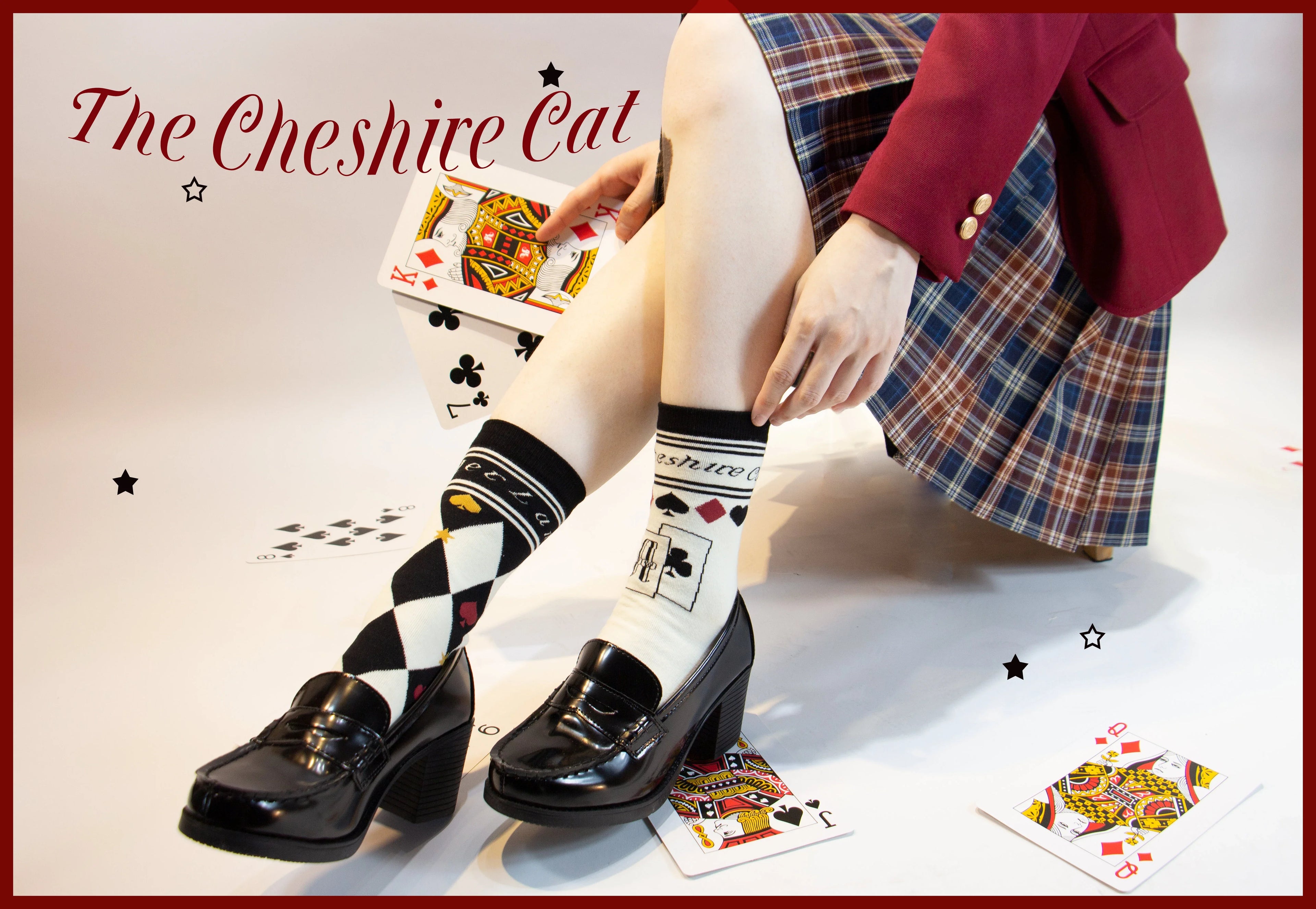 Daily Lolita Cotton Asymmetric Print Socks - image 19