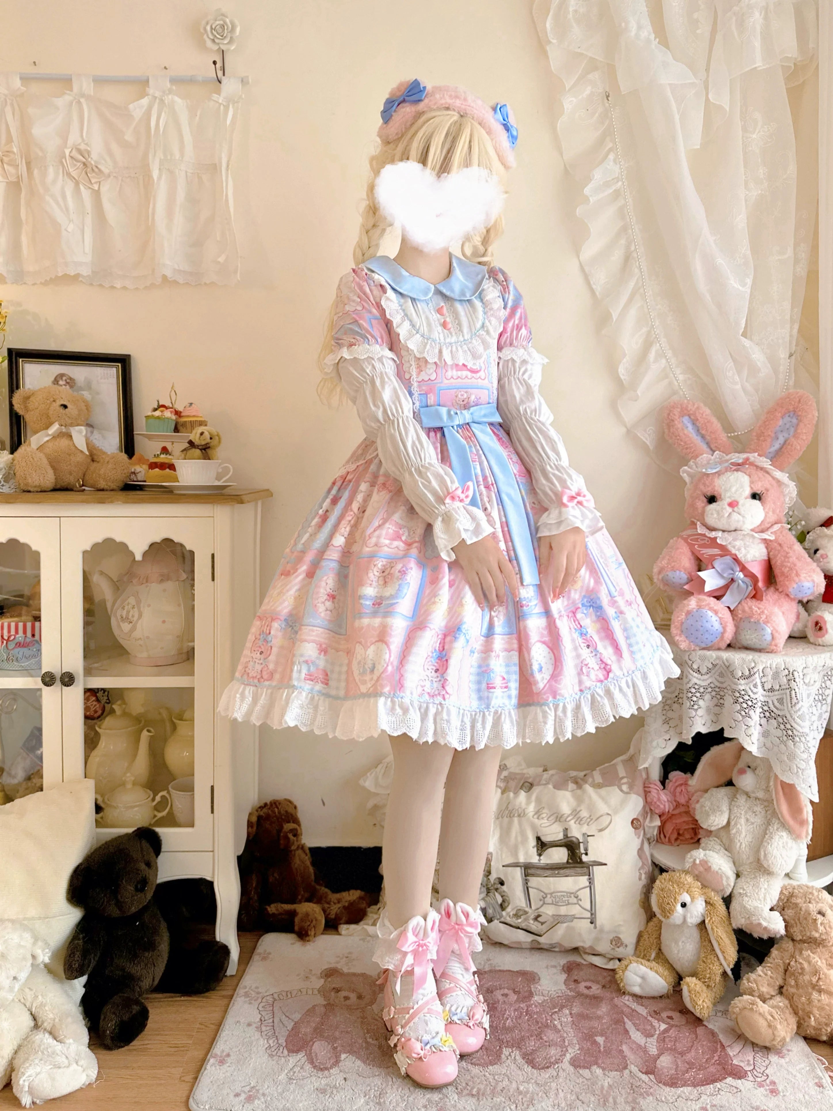 Sweet Bunny Bear - Sweet Lolita Dress Long Sleeve Winter Lolita OP - image 12