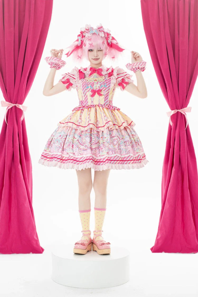 Candy Park Sweet Lolita Print Jumper Dress and Accessories - image 23