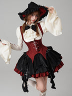 Upside-Down Curse Gothic Lolita Red Dress Set - image 17